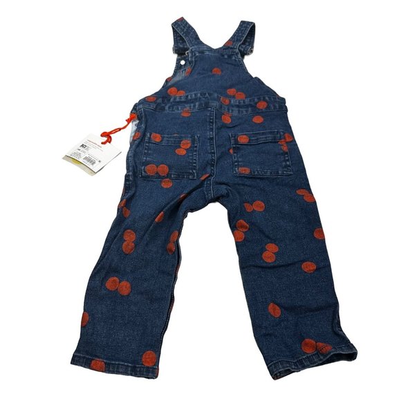 Christian Robinson Boy's Sz 18 Month Microscope Embroidered Overalls Blue Orange - Picture 2 of 16